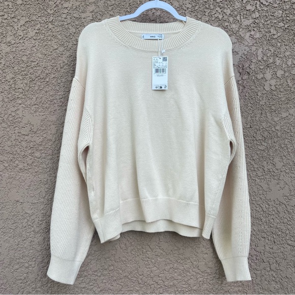 NEW! MANGO Sweater Knit Size XL Round Neck MNG 210Nora Jersey‎ Cozy Quiet Luxury - Picture 1 of 15